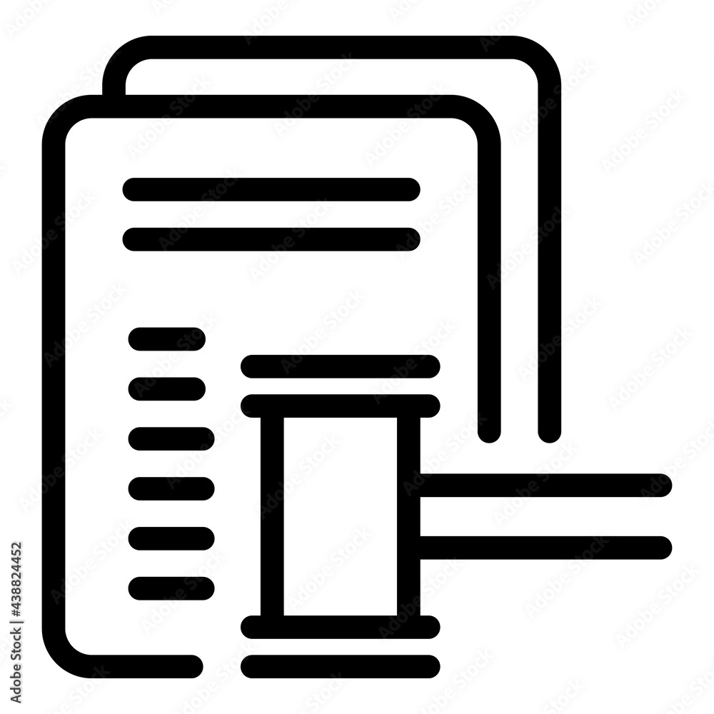 Poster gavel contract relationship icon. outline gavel contract relationship vector icon for web design iso