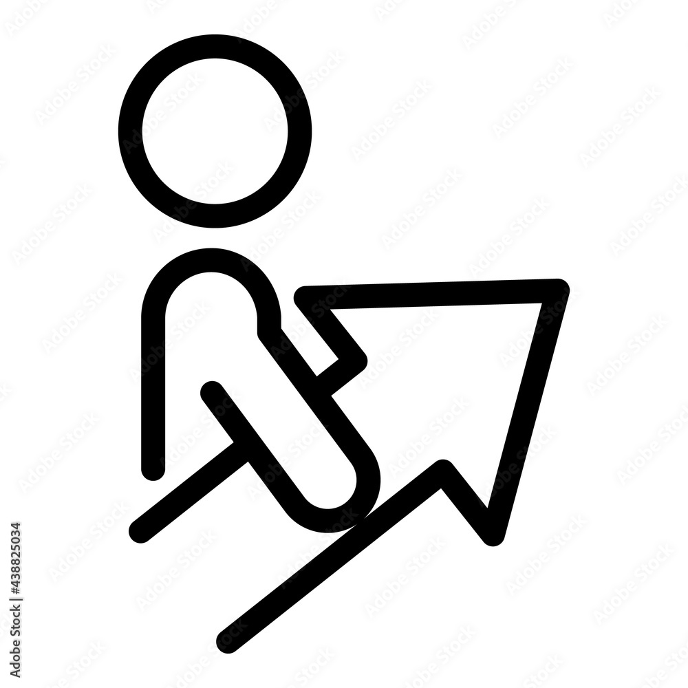 Poster freelancer icon. outline freelancer vector icon for web design isolated on white background