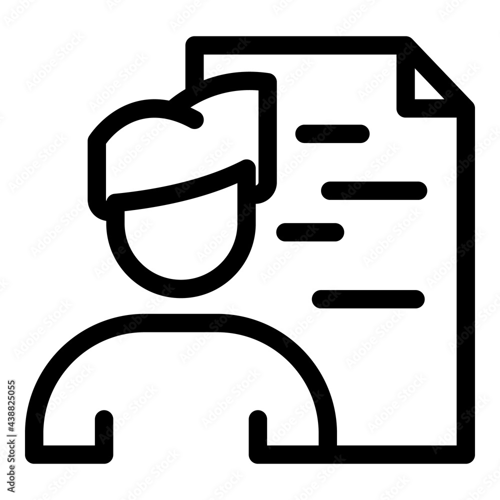 Poster colleague cv icon. outline colleague cv vector icon for web design isolated on white background