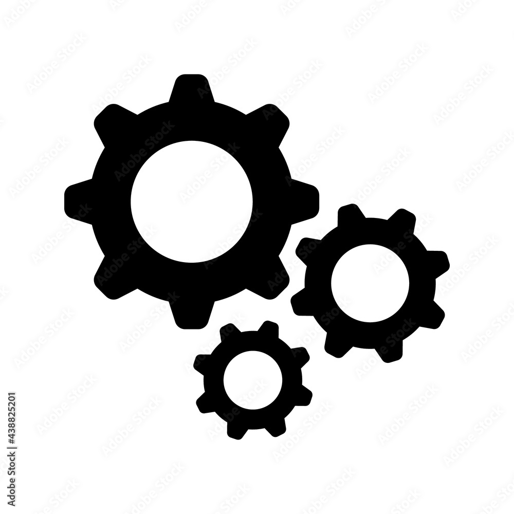 Sticker setting gear vector icon design template.gear vector icon. setting gear vector icon. setting gear ve