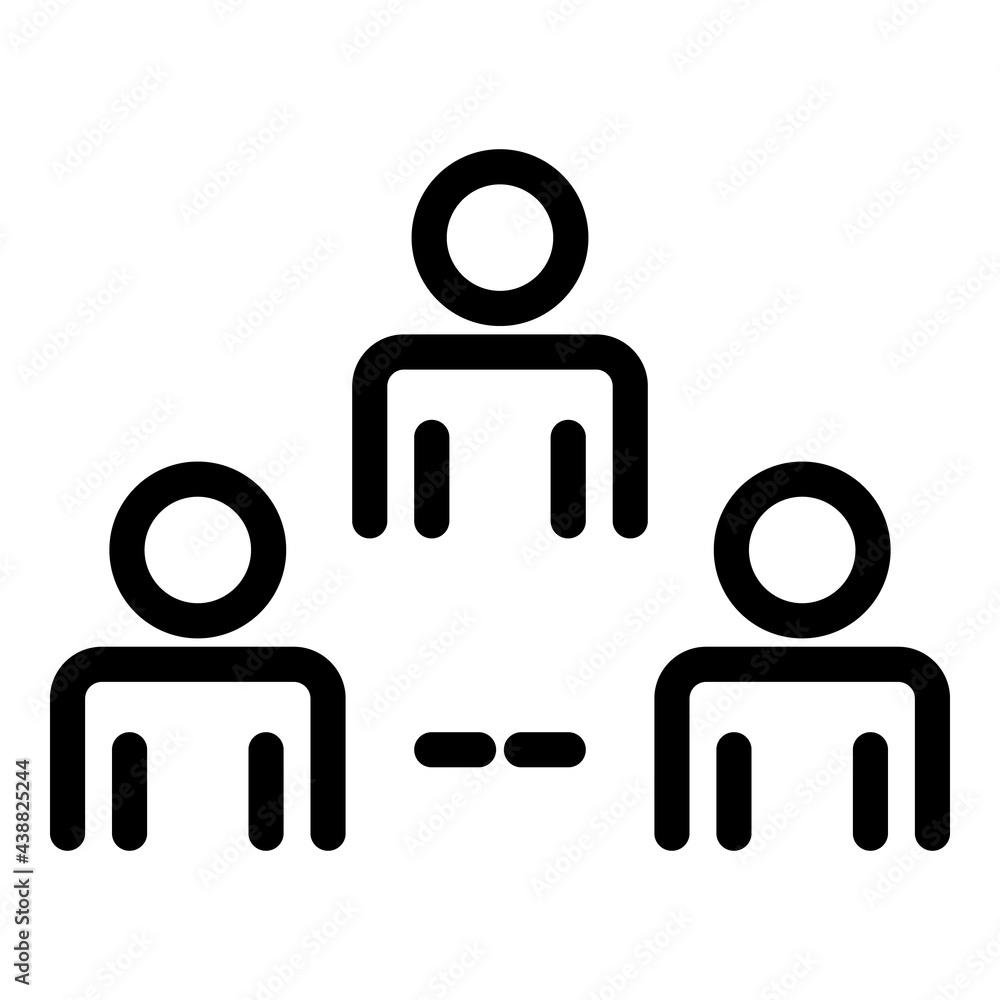 Poster colleague scheme icon. outline colleague scheme vector icon for web design isolated on white backgro
