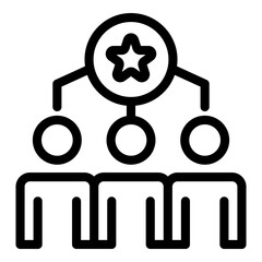 Colleague occupation icon. Outline Colleague occupation vector icon for web design isolated on white background