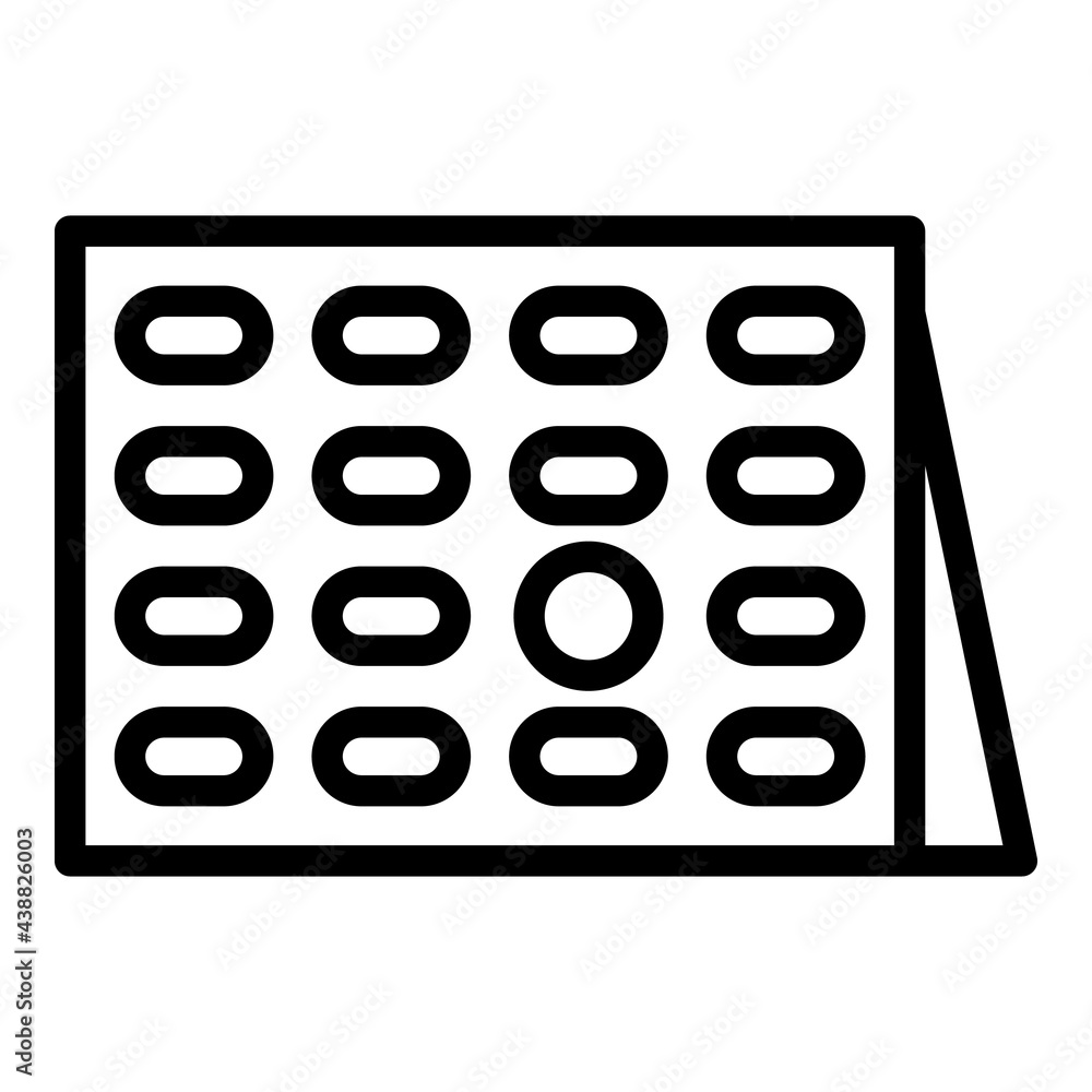 Poster event planner schedule icon. outline event planner schedule vector icon for web design isolated on w