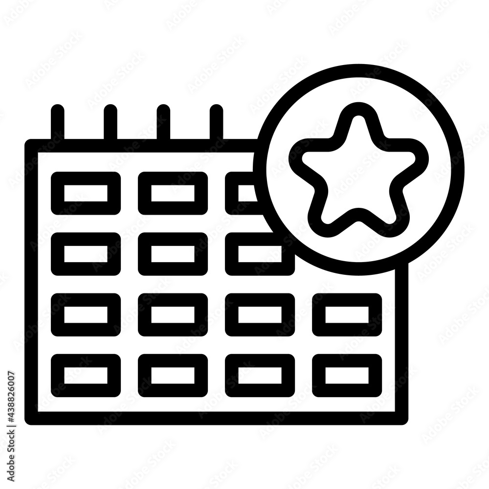 Poster event planner time icon. outline event planner time vector icon for web design isolated on white bac