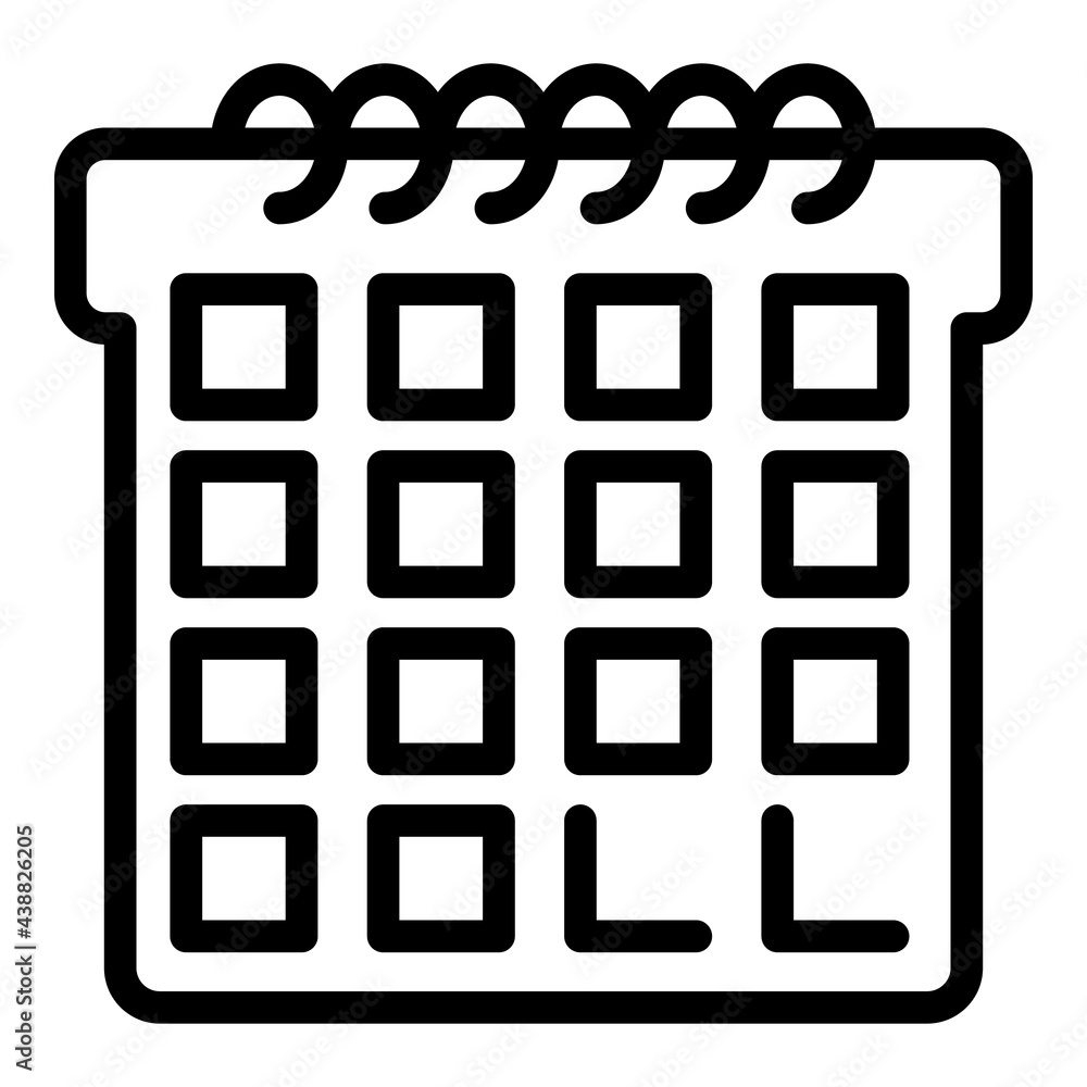 Poster event planner day icon. outline event planner day vector icon for web design isolated on white backg