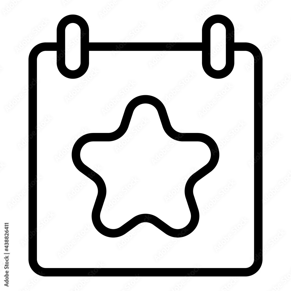Aufkleber event planner symbol icon. outline event planner symbol vector icon for web design isolated on white