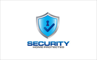Illustration vector graphic of safe, lock, shield, and security logo design template