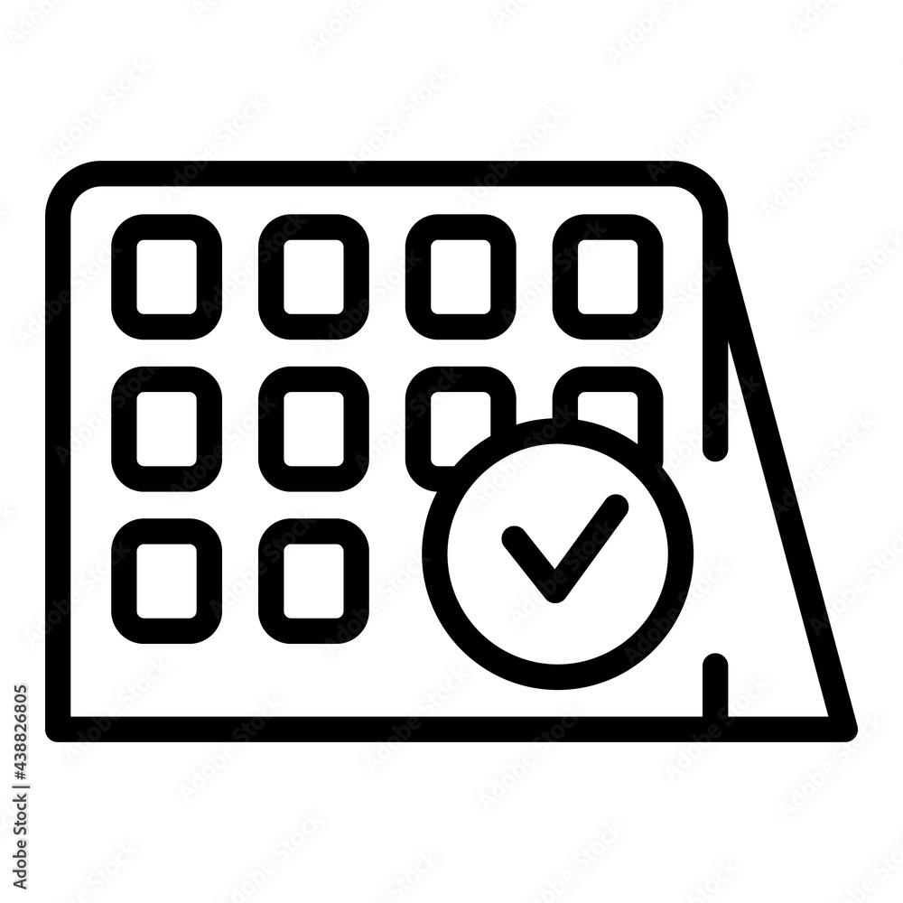 Poster event planner employee icon. outline event planner employee vector icon for web design isolated on w