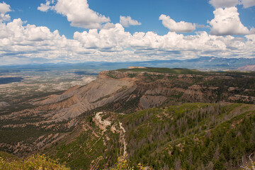 Scenic view from Mesa Verde National Park in Western Colorado.