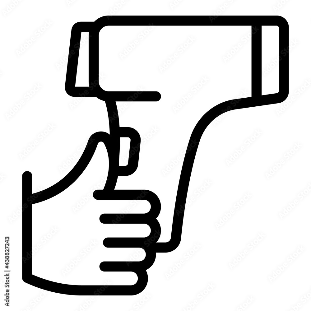 Poster laser thermometer measure icon. outline laser thermometer measure vector icon for web design isolate