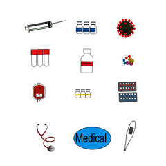medical on white background, vector.