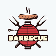 Bbq retro style Vector Logo
