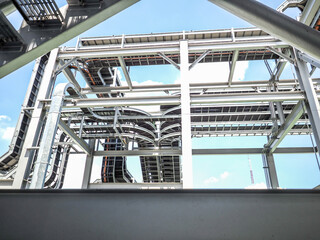 Electric Cable Tray in power plant.