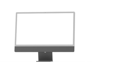 Copy of Realistic Computer, 3D Monitor, in Imac style isolated. dark grey black