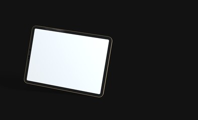  tablet pc, isolated on 3d background