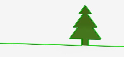 Fototapeta premium merry christmas card modern 3d minimal tree