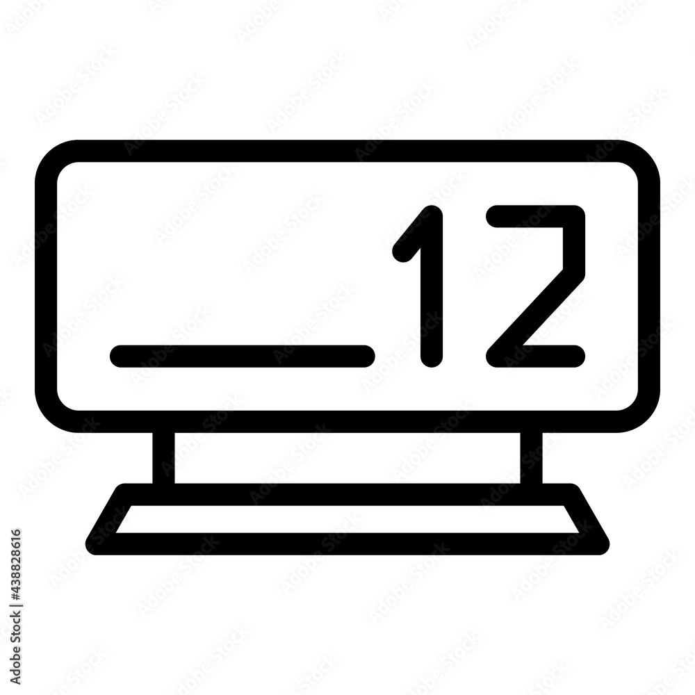 Poster taximeter number icon. outline taximeter number vector icon for web design isolated on white backgro
