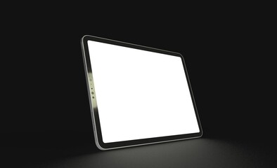 Photo Black tablet computer with blank 3d