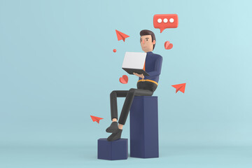 business man mock up on background for placing product images.3D rendering