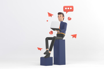 business man mock up on background for placing product images.3D rendering