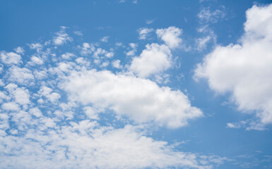 blue sky background with tiny clouds