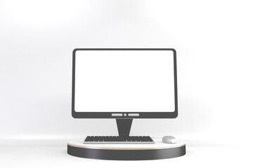 Finance colorful minimalist, mockup business style abstract cartoon 3d rendering