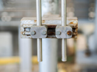 Instrument tube of pressure transmitter in power plant.