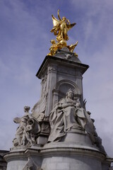 Fototapeta na wymiar London, UK: detail of the Victoria Memorial in the Mall, in front of Buckingham Palace