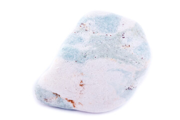 Macro minerals aniolite (Aniol) stone on a white background