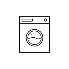 Washing machine icon. Vector graphics