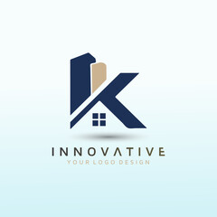 Mortgage service and photography logo k letter