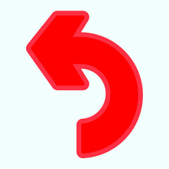 Red arrow icon vector