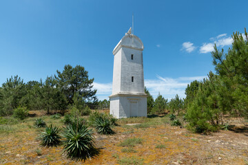 Fototapeta premium LE VERDON, dans le Médoc (Gironde, France). Phare de Saint-Nicolas