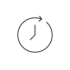 Time and Clock Line Vector
