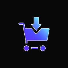 Obraz premium Add To Cart blue gradient vector icon
