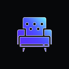 Armchair blue gradient vector icon