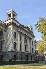 Fototapeta na wymiar National Assembly of the Republic of Serbia (Skupstina) in the center of city of Belgrade. Serbia.