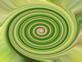 Abstract spiral in green tones