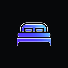 Bed blue gradient vector icon