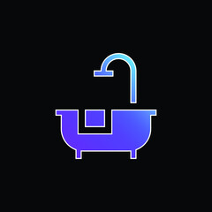 Bathroom blue gradient vector icon