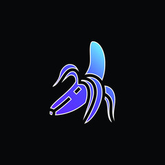 Banana blue gradient vector icon