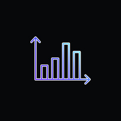Bar Chart blue gradient vector icon