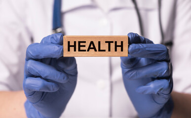 Health word. Healthcare and healthy life insurance concept.