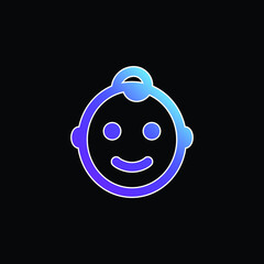Baby Boy blue gradient vector icon