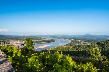 Landscape of Mekong River on sunrise