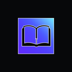 Book In Square blue gradient vector icon