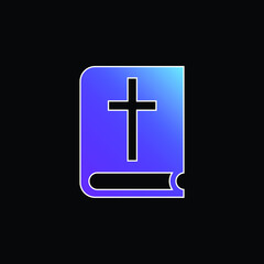 Bible blue gradient vector icon