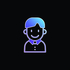 Boy blue gradient vector icon