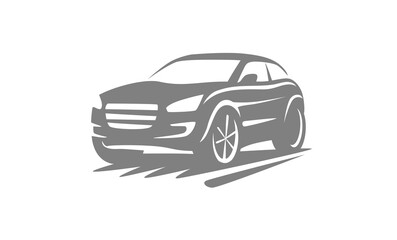 Suv car design logo vector