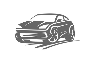Naklejka premium Suv sport car design logo vector